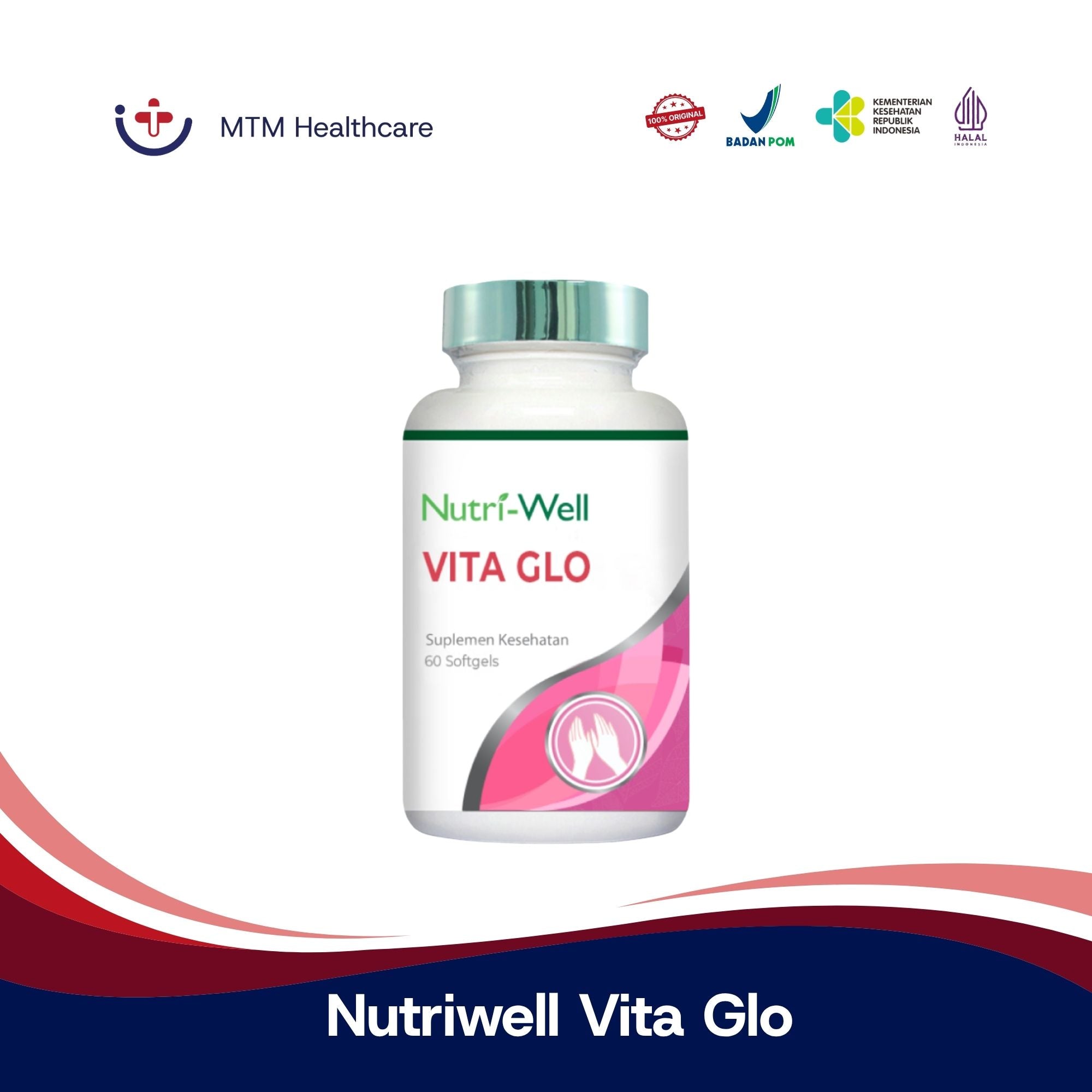 Nutriwell Vita Glo 60 Softgels BPOM Vitamin Suplemen