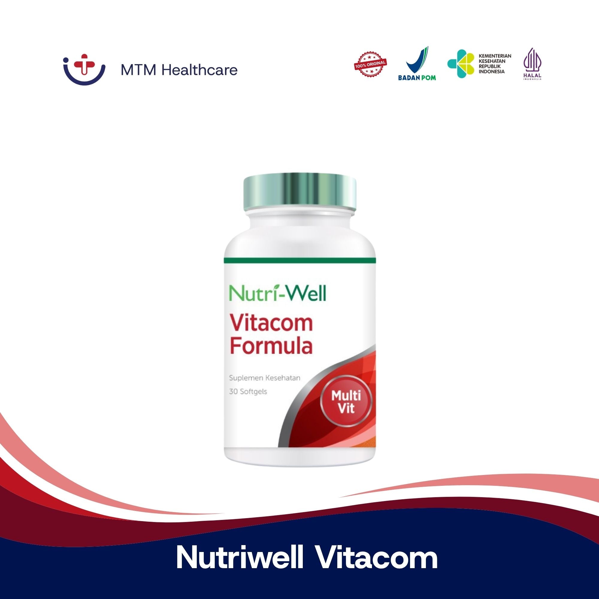 Nutriwell Vitacom Formula 30 Softgels
