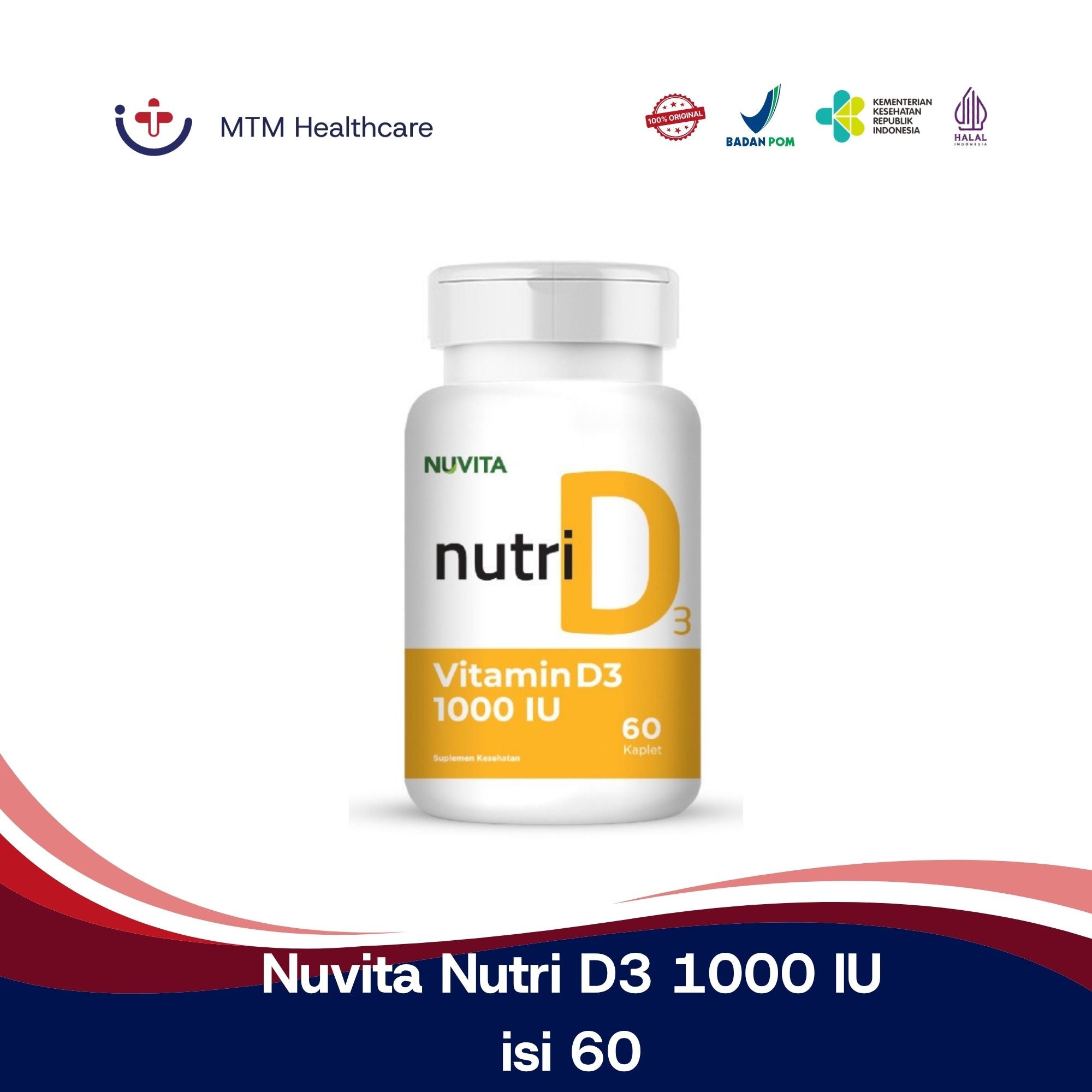 Nuvita Nutri D3 1000 IU Botol Isi 60 Tablet