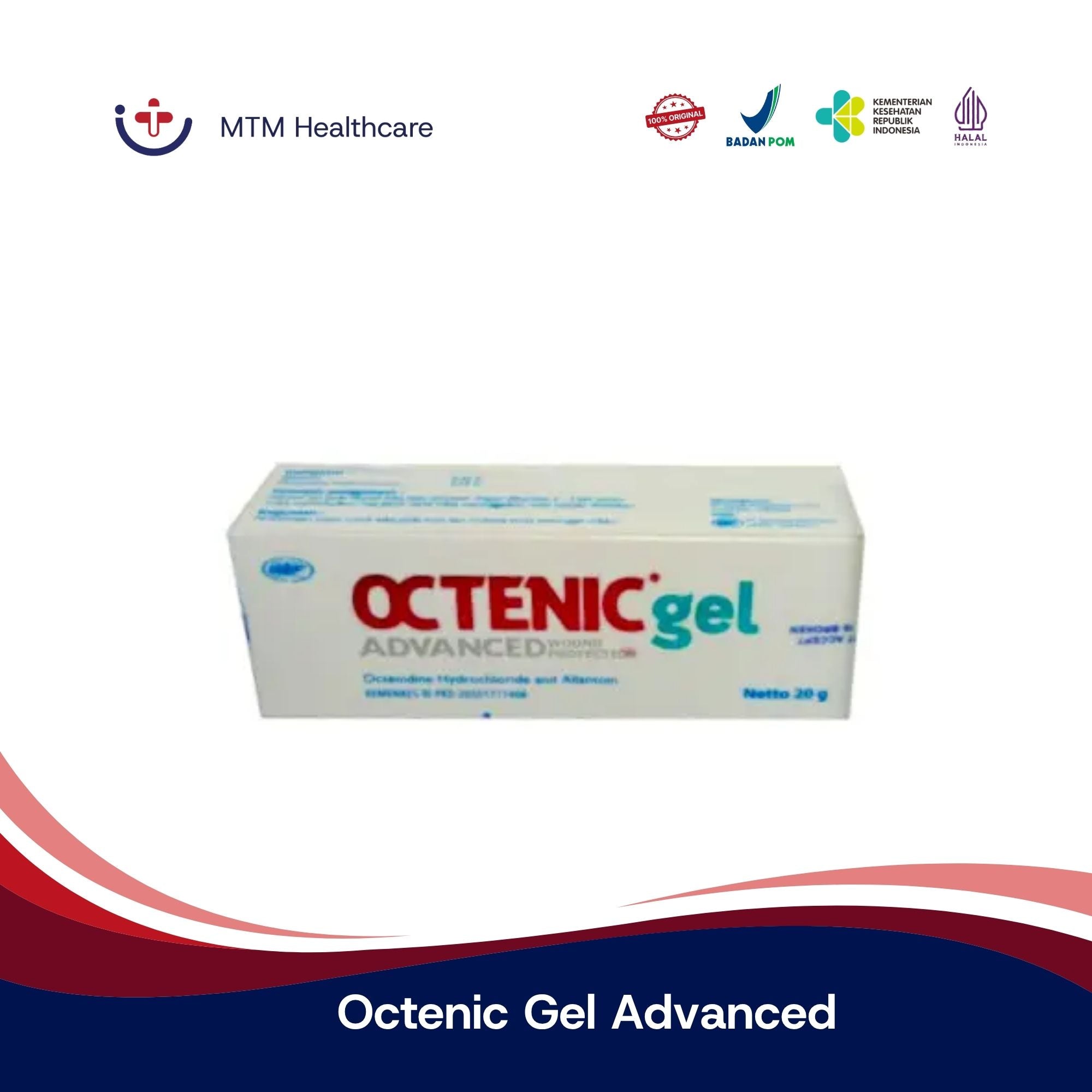 OCTENIC GEL ADVANCED WOUND PROTECTION 20 GRAM TUBE
