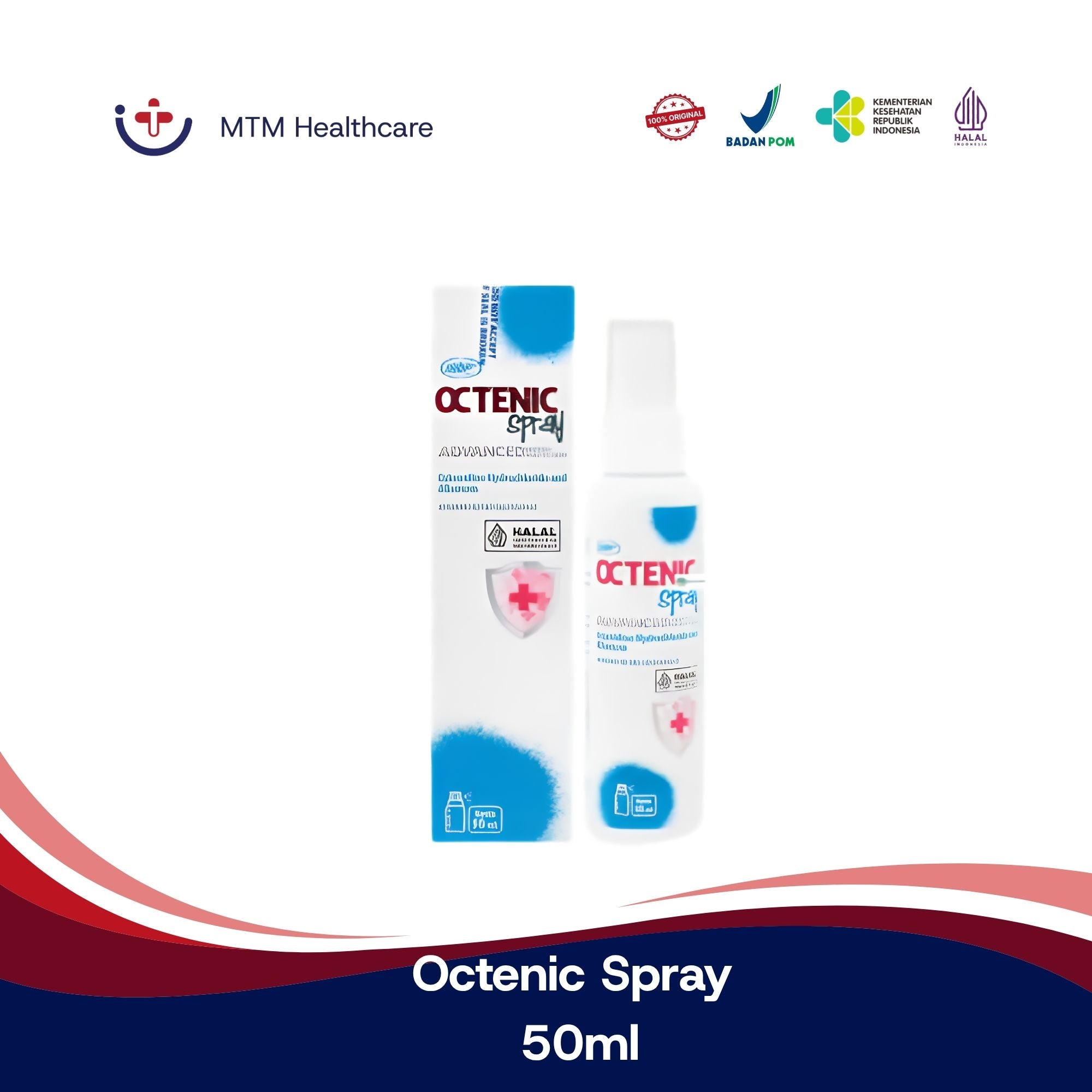 Octenic Spray 50ml / Pembersih Luka / Seperti Hansaplast Spray