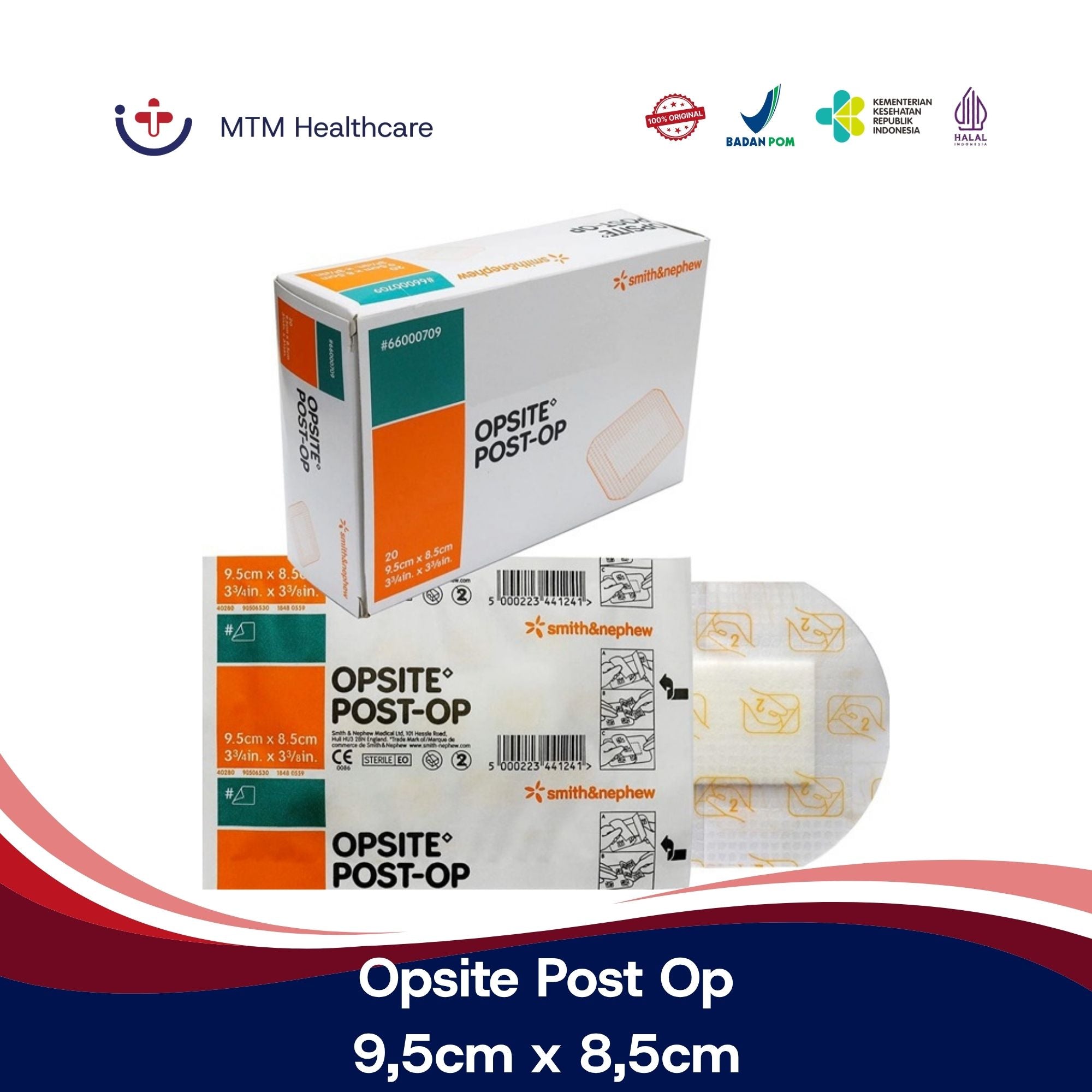 Opsite Post Op 9,5cm x 8,5cm per lembar