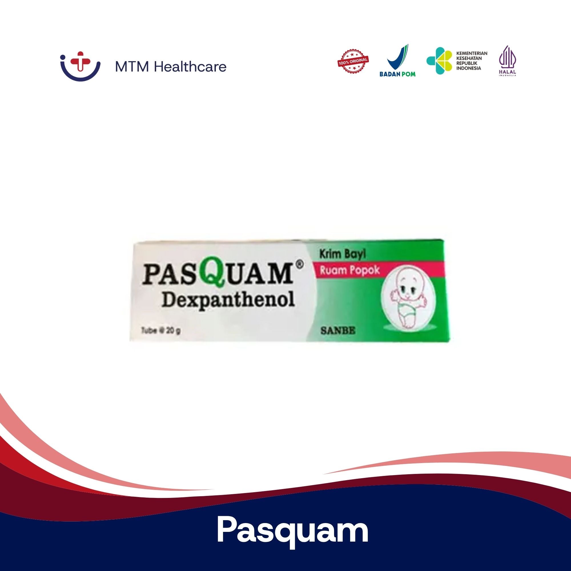 Pasquam Cream 20Gram Krim Ruam Bayi