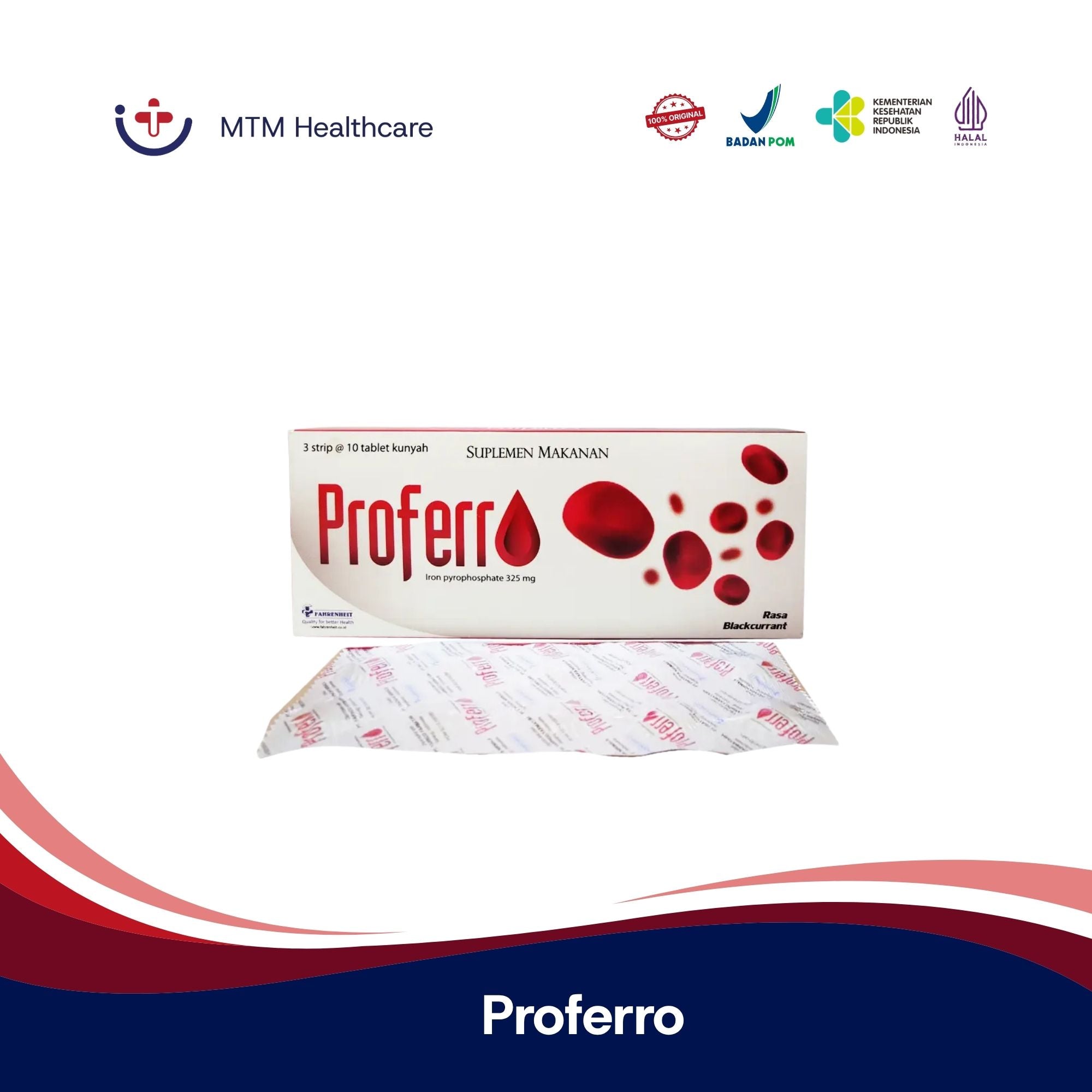 Proferro Box Isi 30 Tablet Vitamin Suplemen