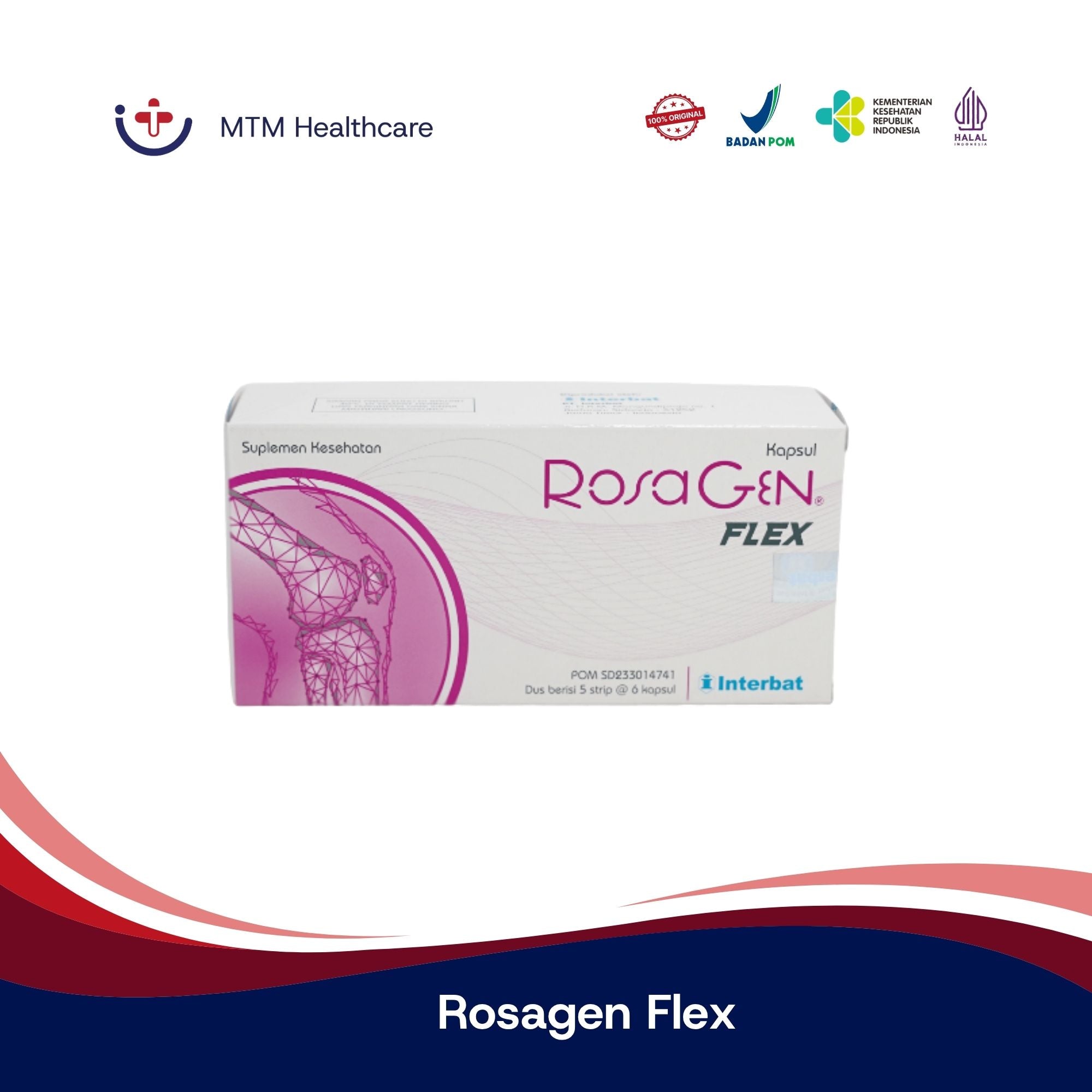 Rosagen Flex Box Isi 30 Tablet Vitamin Suplemen