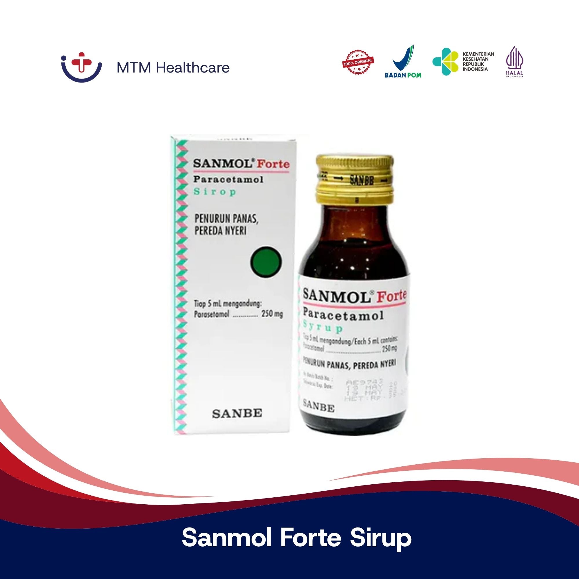 Sanmol Forte Sirup 60 ml - Demam & Nyeri Anak