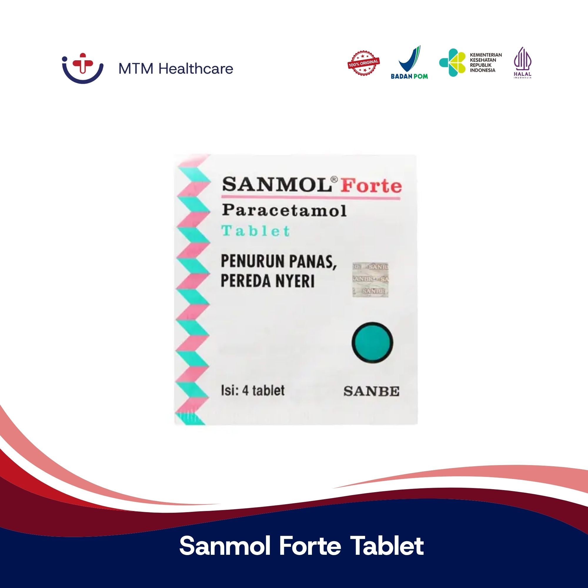 Sanmol Forte Strip Isi 4 Tablet