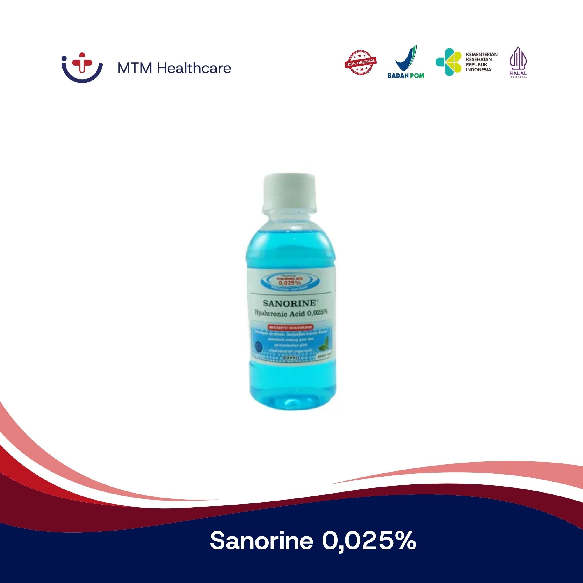 Sanorine Biru 0,025% Gargle 80ML