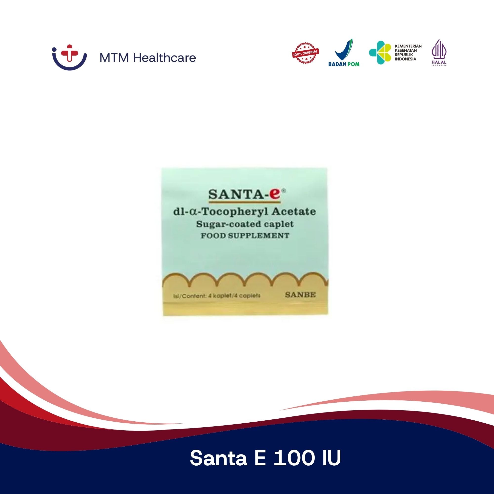 SANTA E 100 IU STRIP 4 KAPLET