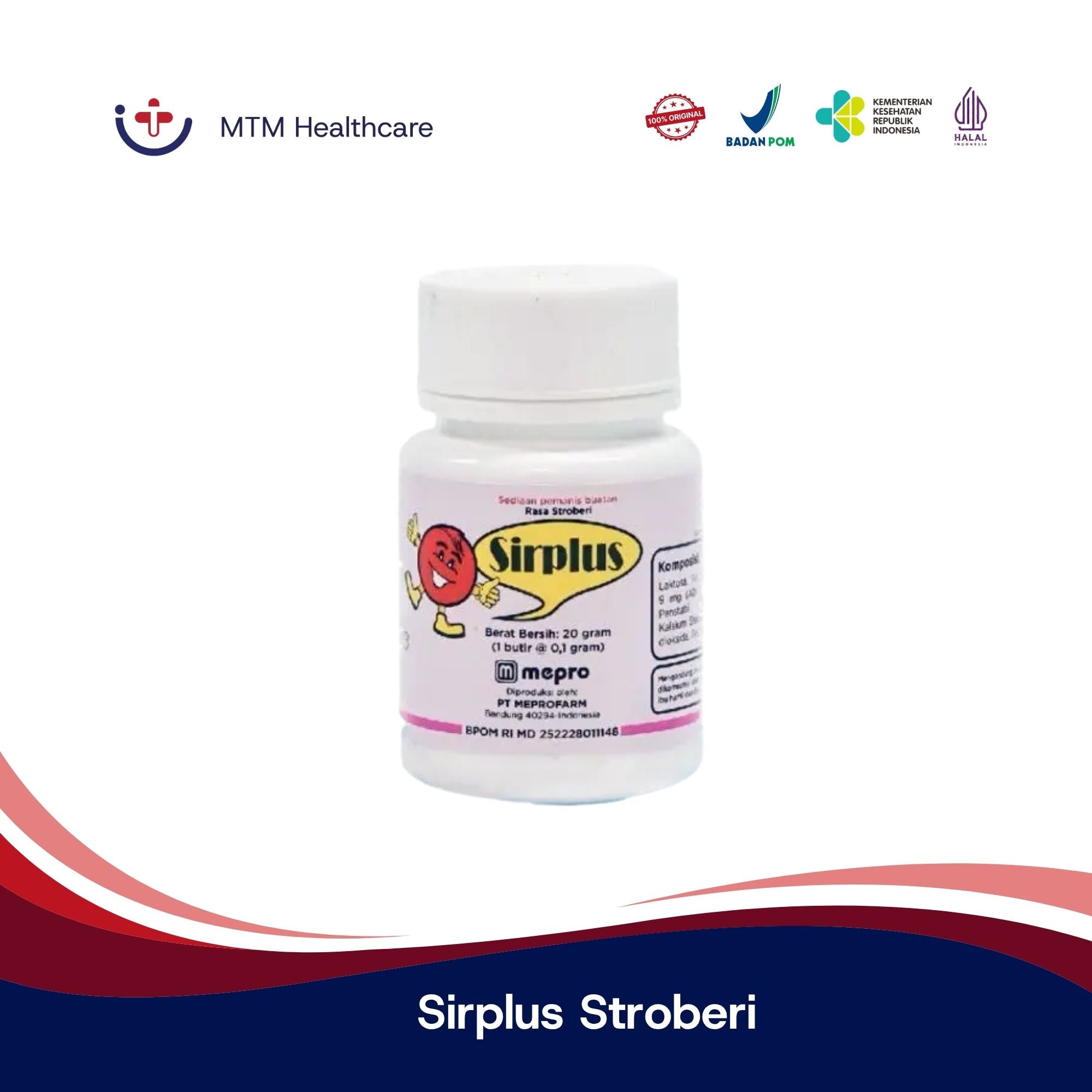 Sirplus Stroberi Strawberry Pot Isi 200 Tablet