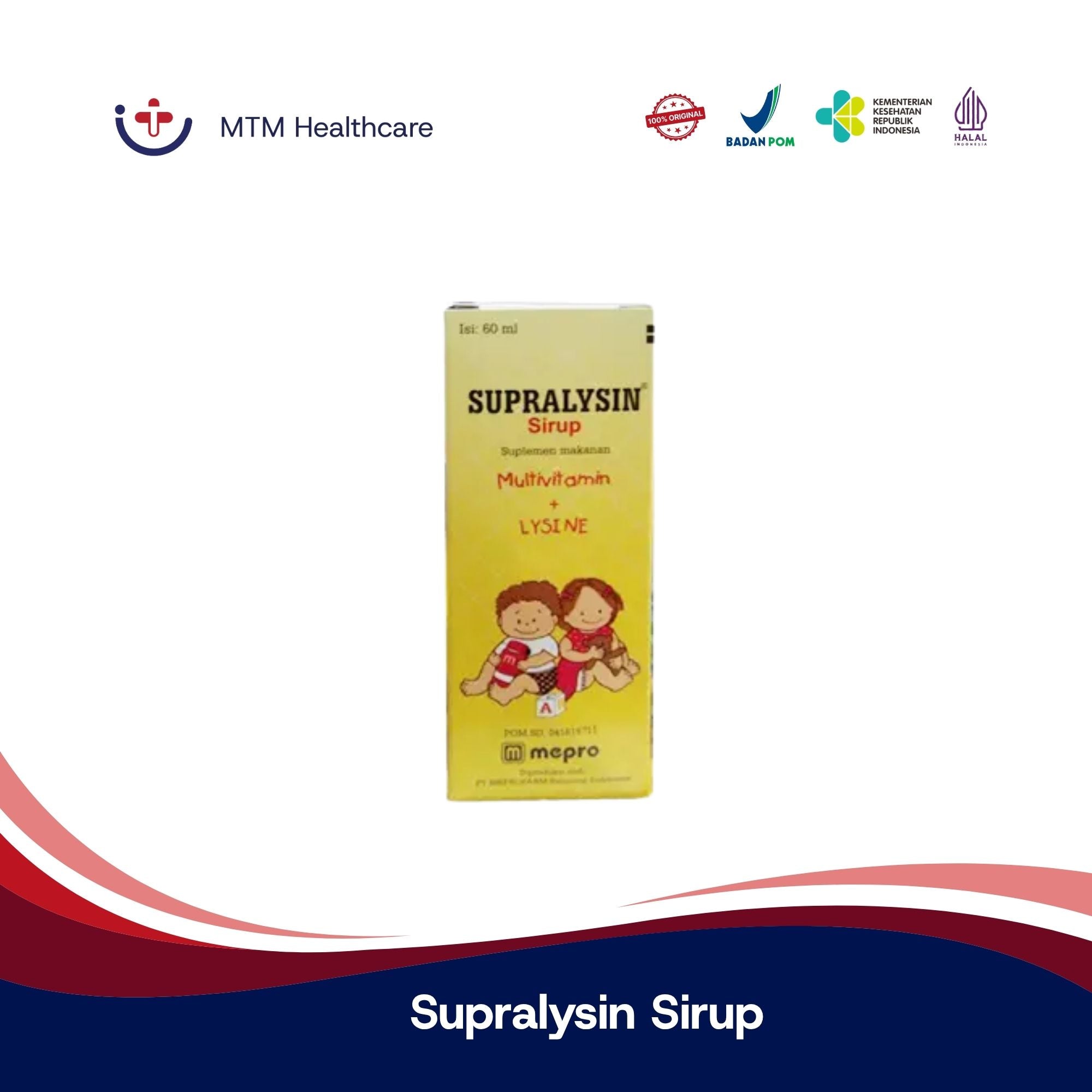 Supralysin Sirup 60ML & 100 ML Vitamin Suplemen Anak