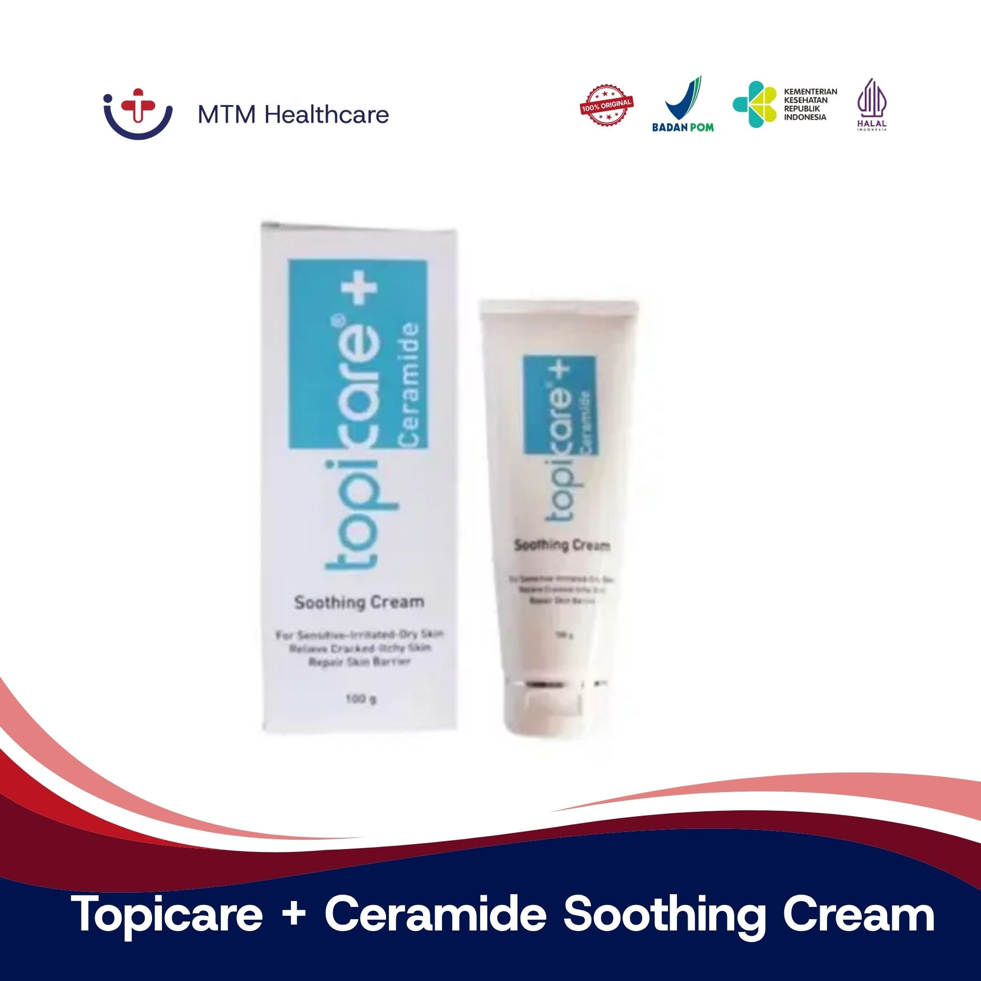 Topicare + Ceramide Soothing Cream (100 Gram)