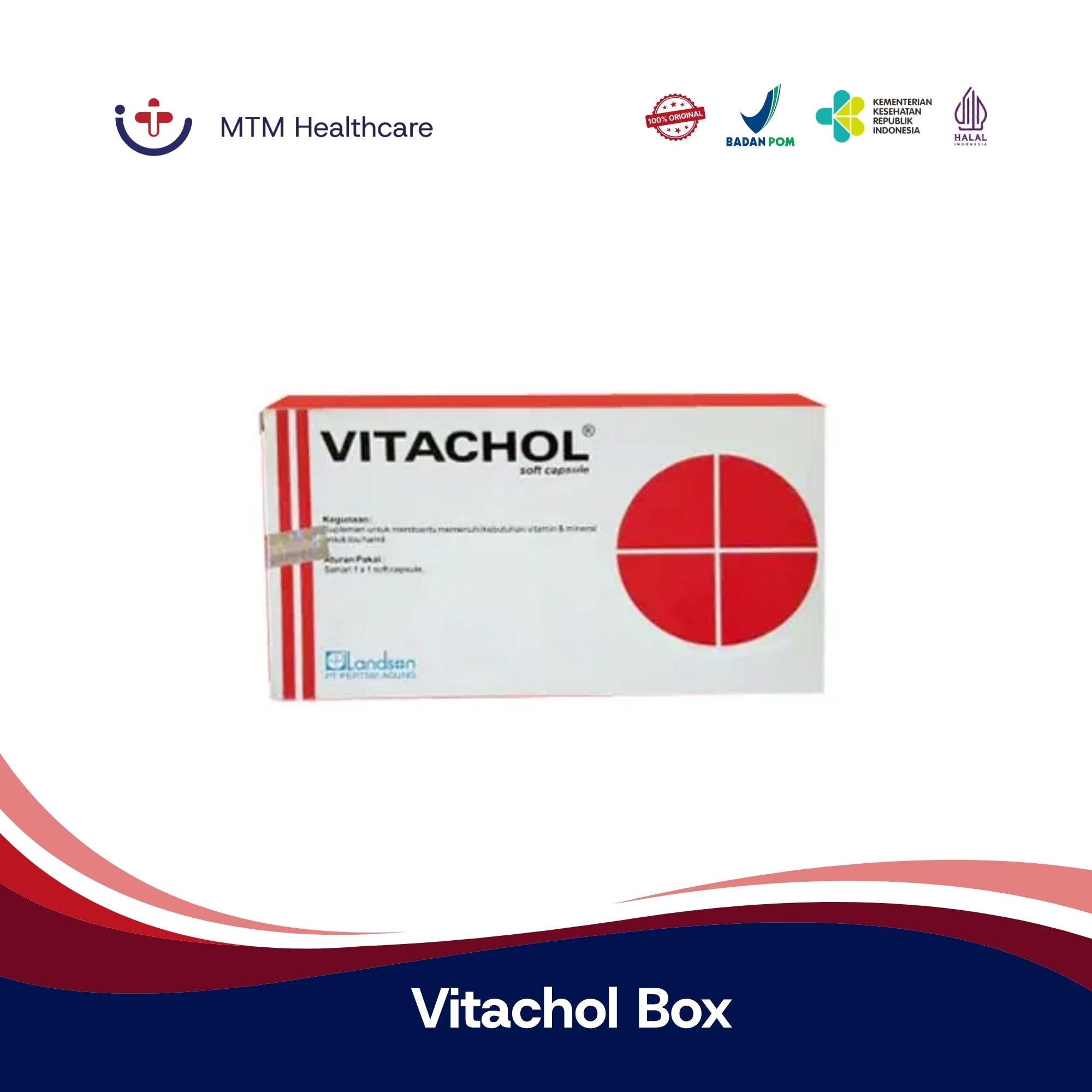 Vitachol Box Isi 50 Tablet Kapsul Vitamin