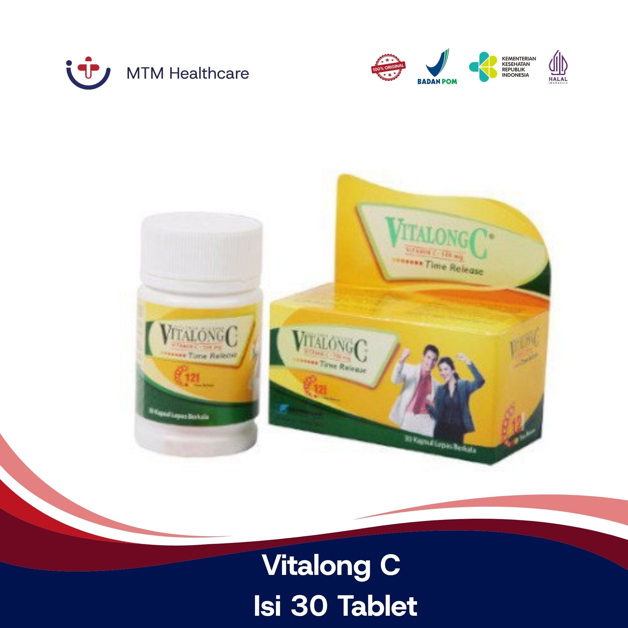 Vitalong C Isi 30 Tablet Vitamin Suplemen