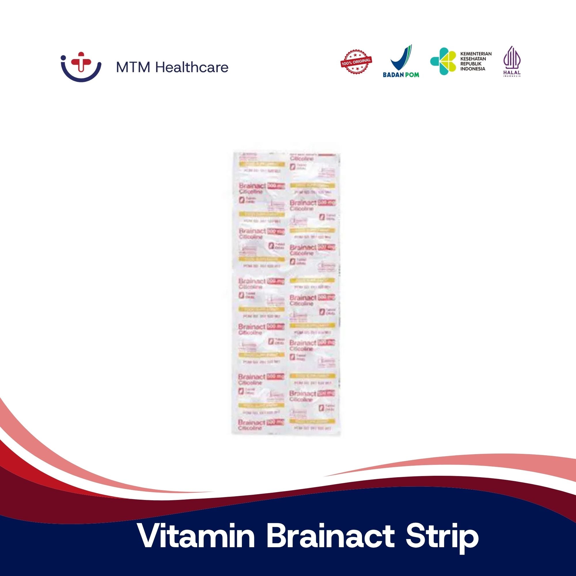 Vitamin Brainact Strip isi 10 Tablet Kaplet