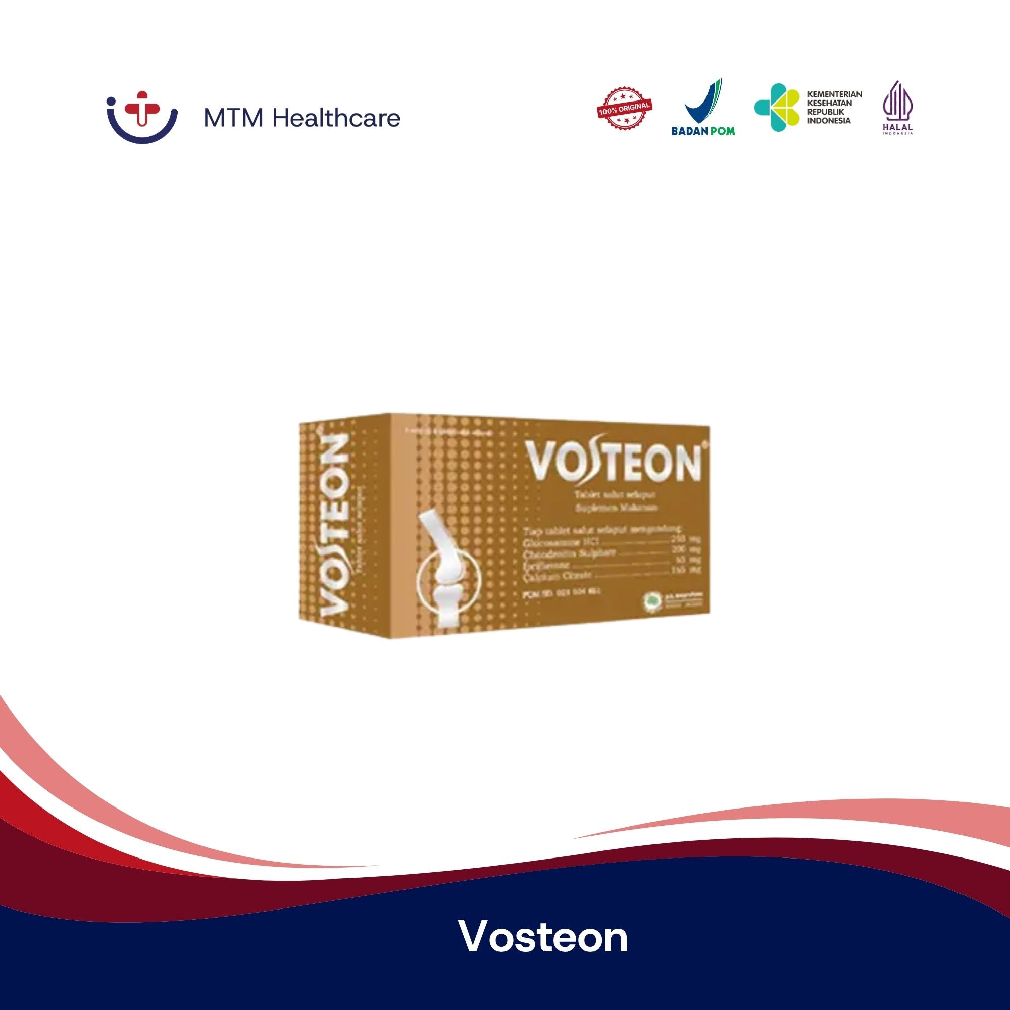 Vosteon Box Isi 30 Tablet Vitamin suplemen