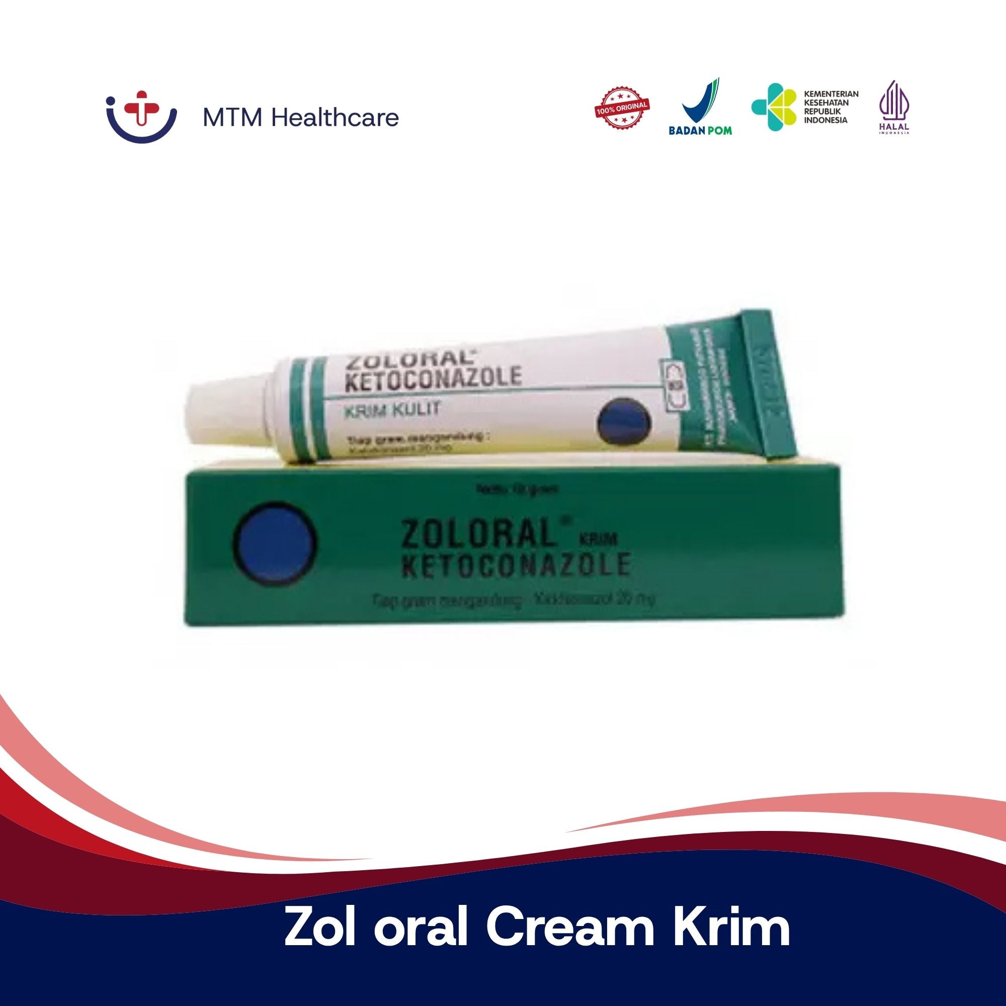Zol oral Cream Krim Tube 10gram