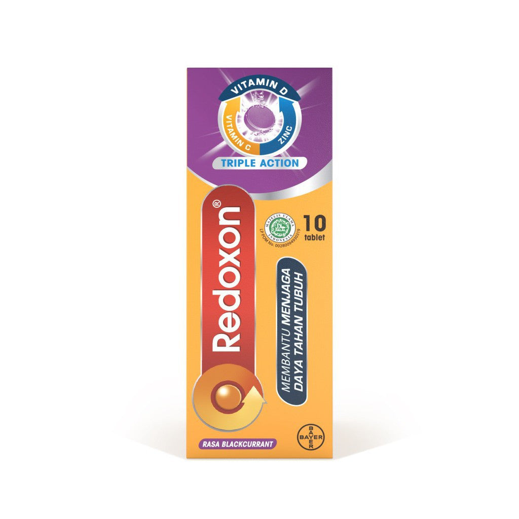 REDOXON TRIPLE ACTION BLACKCURRANT BOTOL 10 TABLET