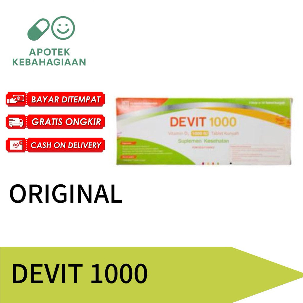 Devit 1000 IU Box Isi 30 Tablet Vitamin Suplemen
