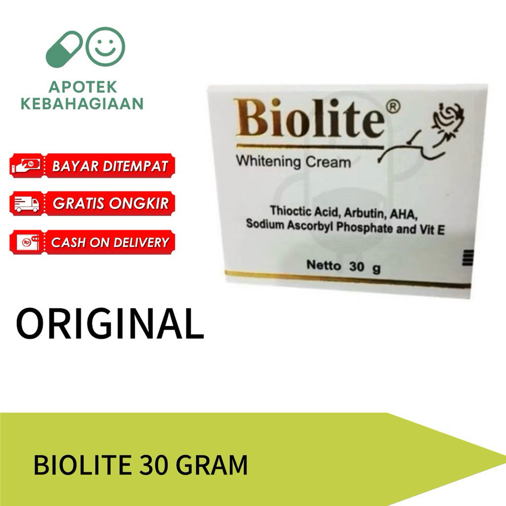 Biolite Whitening Cream 10Gr 30gr - pencerah kulit