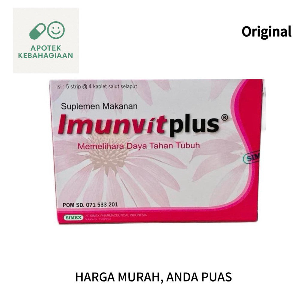 Imunvit Plus Box Isi 20 Tablet Vitamin Suplemen