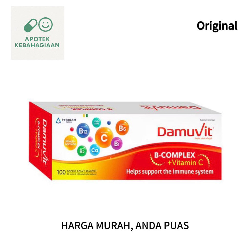 Damuvit Vitamin B Kompleks Vitamin C Isi 100 Tablet Box