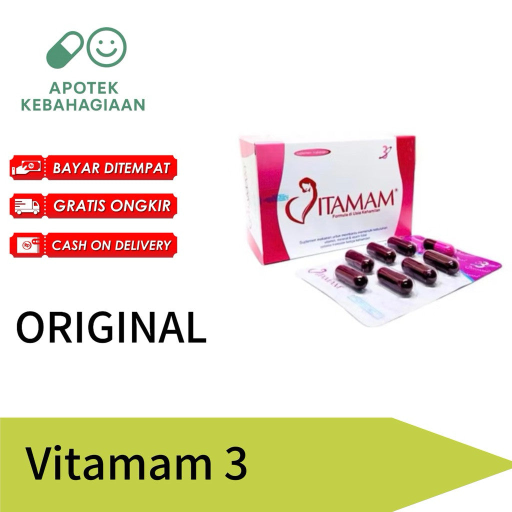 Vitamam 3 Box Isi 28 Tablet Vitamin Suplemen Kesehatan