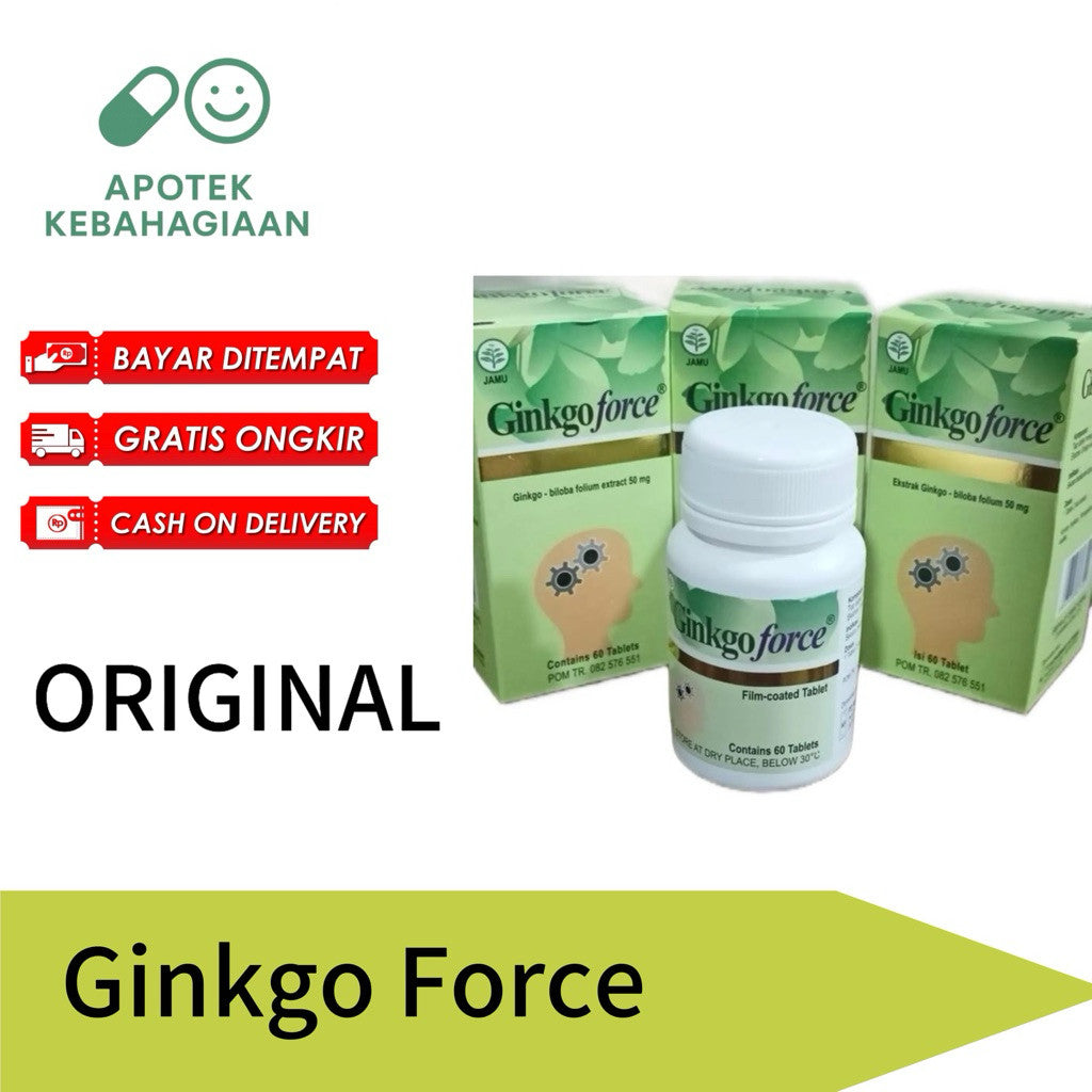 Ginkgo Force Botol Isi 60 Tablet Vitamin Suplemen