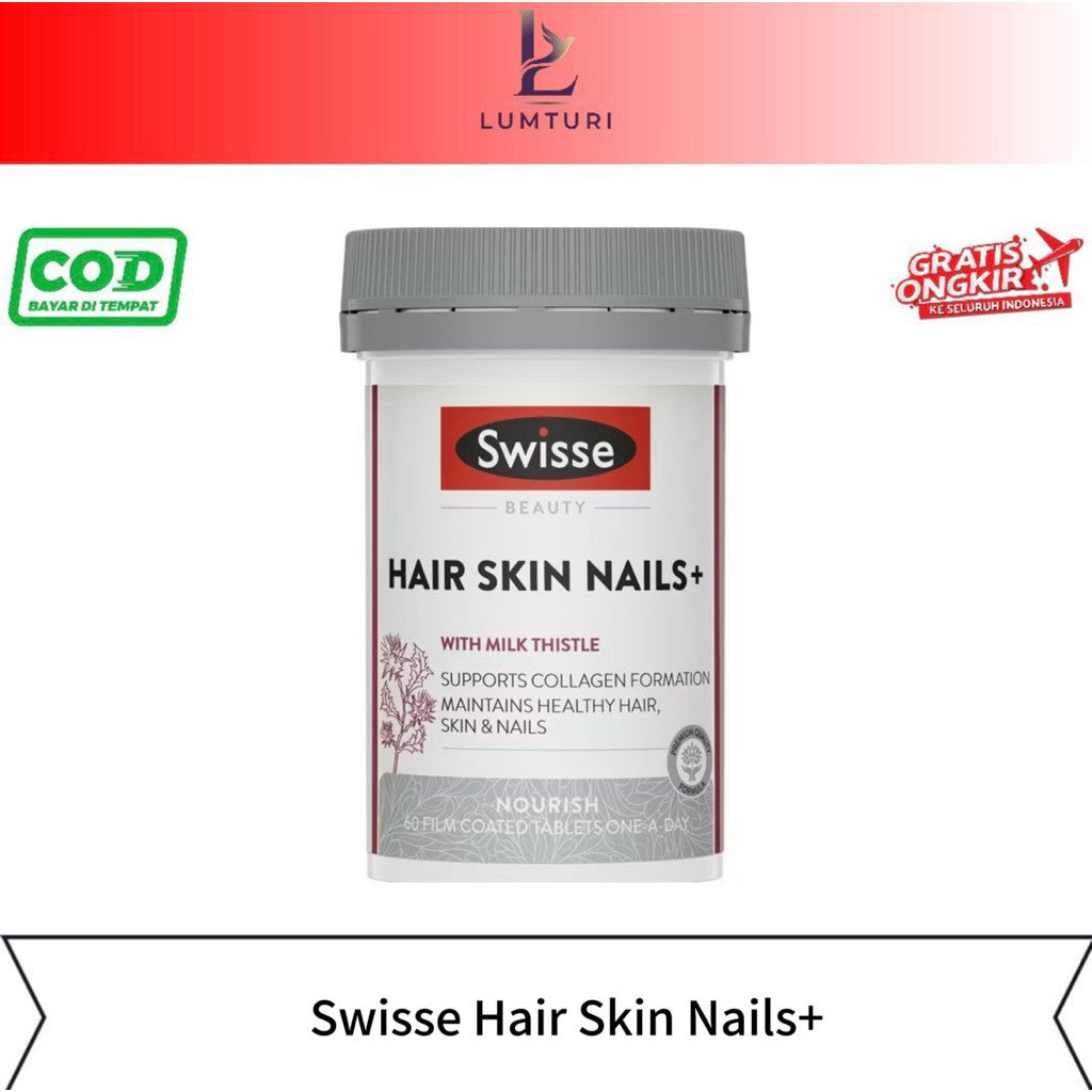 Swisse Hair Skin Nails+ Isi 60 Tablet Original Australia