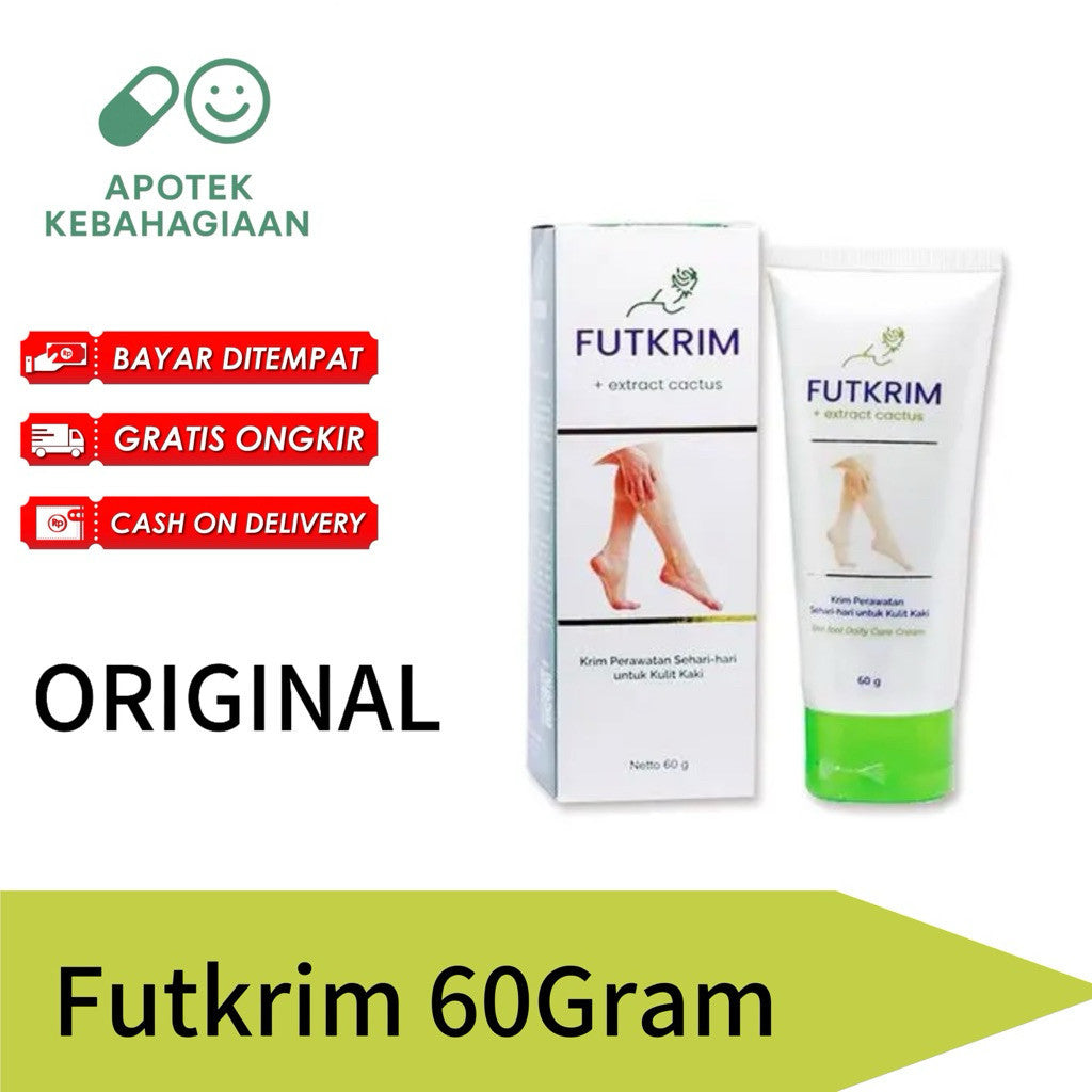 Futkrim Skin Foot Daily Cream 60Gram Tube Kaki